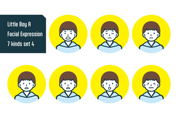 男の子のバストショット7点セットNo.8