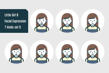 女の子のバストショット7点セットNo.6