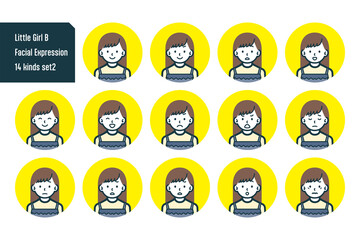 女の子のバストショット14点セットNo.4