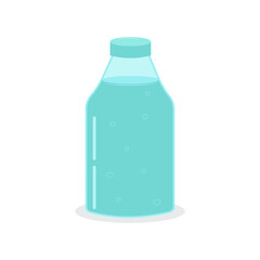 A bottle of clean fresh drinking water. Vector illustration. Flat style.