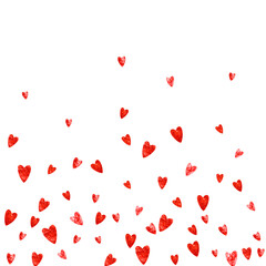 San Valentin Day Pattern. Handdrawn Poster For Woman. Fashion Frame. Red Happy Wallpaper. Abstract Decoration For Present. Rose Holiday Border. Pink San Valentin Day Pattern.