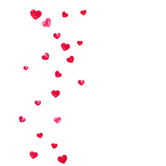 Valentine Day Vector. Beautiful Poster For Mom. Grunge Frame. Rose Art Wallpaper. Abstract Splatter For Mother. Red Random Sparkle. Pink Valentine Day Vector.