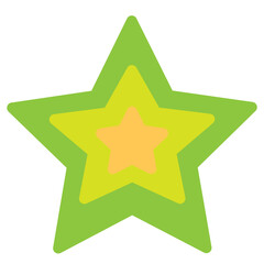 Fototapeta premium Starfruit Flat Icon