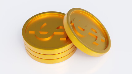 The investment and finance concept of the Golden Pig piggy Bank
