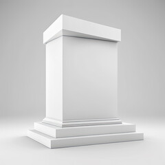 white podium background, product display, Made by AI,Artificial intelligence