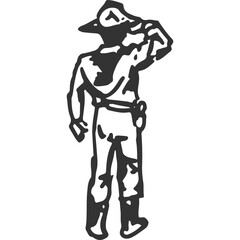 Boy Scout Troop Vintage Illustration Vector