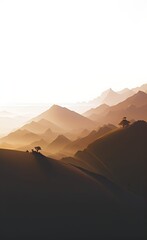 Fototapeta na wymiar desert country made using Generative AI Technology.