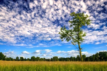 Obraz premium 草原と青空 with generative ai