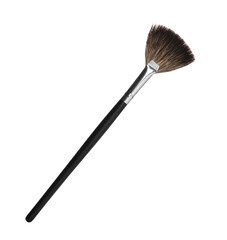 One stylish makeup brush isolated on white