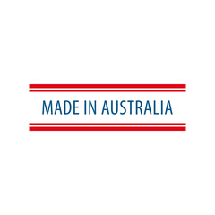 Made in Australia stamp icon vector logo design template
