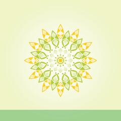 Floral logo with flowers. Creative flower logo inspiration design template. Ornamental flower icon, mandala vector illustration