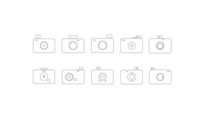 シンプルなカメラのアイコンセット