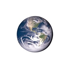 Fototapeta premium The Blue Marble: A Global Perspective from Space Isolated on a White Background Created with Generative AI and Other Techniques