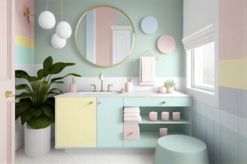 bathroom pastel color