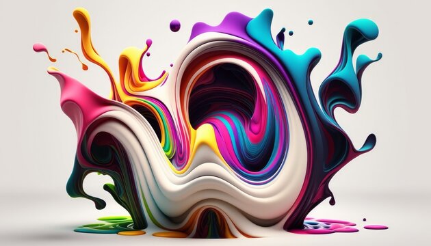 Abstract Swirly Wave - Curves on Light Background