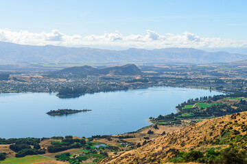 panoramic view of roys peak at wanaka, new zealand