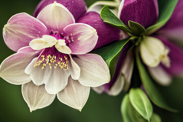 Hellebore Flowers, Illustration, Generative AI