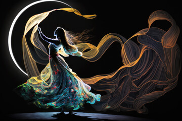 The Enchanting Ribbon Dance: A Tale of Moonlight and Magic