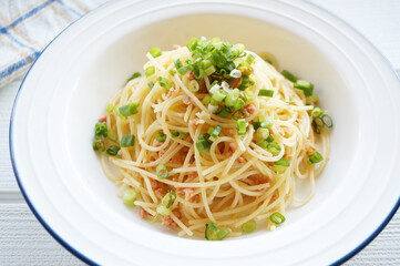 鮭フレーク和風パスタ
