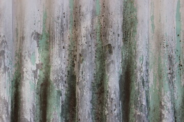 bark texture, painted old metal sheet with rust and moss, sea level aged wood and metal, green painted discolored