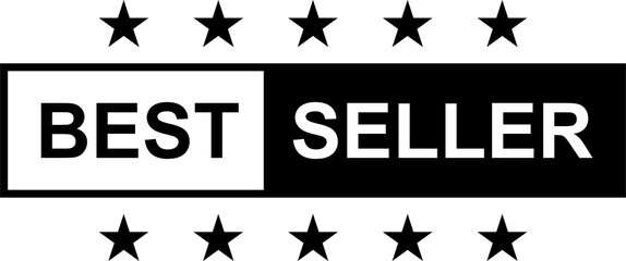 Best seller label icon vector for graphic design, logo, website, social media, mobile app, UI illustration