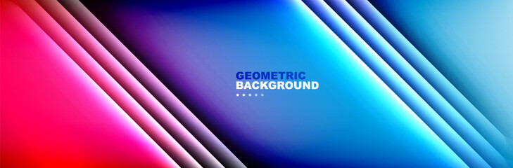Fototapeta premium Abstract background - squares and lines composition created with lights and shadows. Technology or business digital template. Trendy simple fluid color gradient abstract background