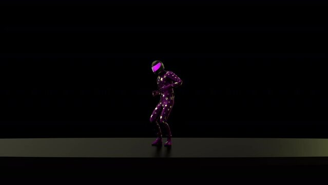Space Dancer Loop 3D Video Animation