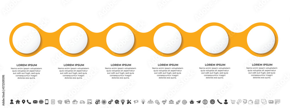 Poster Steps business data visualization timeline process infographic template design with icons	
