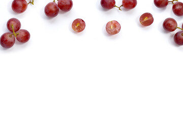 Fresh grape on white background.