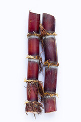 Sugar cane on white background.