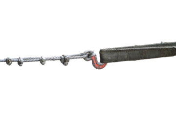 Large car towing hook on white background,Connection cables hook
