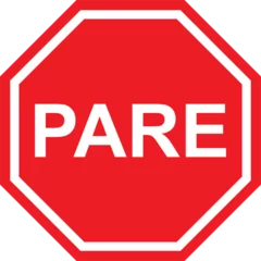 Fotobehang Pare traffic sign icon for graphic design, logo, website, social media, mobile app, UI illustration © Nine