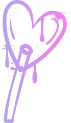 Bubble heart spray paint