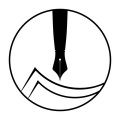 Pen Logo.  Fountain pen