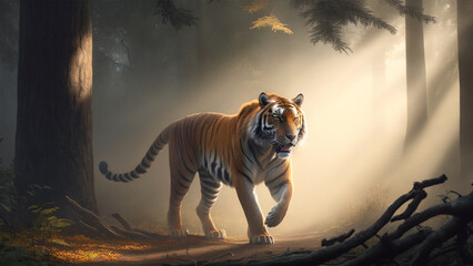 Tiger in the jungle