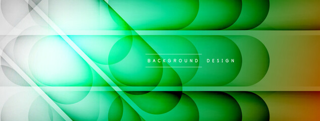 Abstract background - geometric composition created with lights and shadows. Technology or business digital template