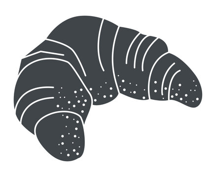 recommend clip art: croissant bread silhouette