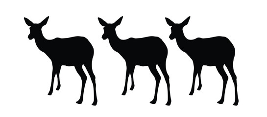 roe deer silhouettes