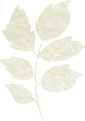 Watercolor wedding floral leaf branch