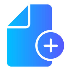 Fototapeta premium Add File gradient icon