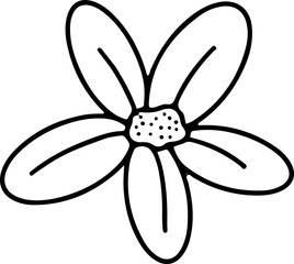Doodles floral hand drawing