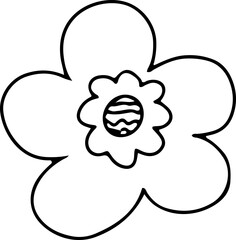 Doodles floral hand drawing