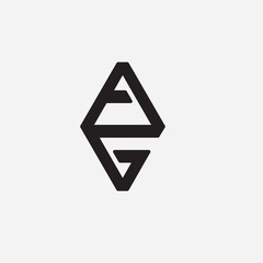 Initial AG Logo Design Vector