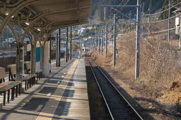 A train station in the countryside of Japan