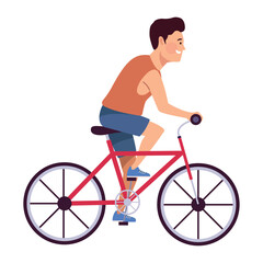 Obraz premium male athlete in bicycle