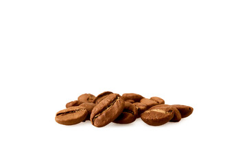 Coffee beans on white background. PNG