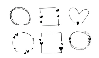 Speech bubbles. Doodles set