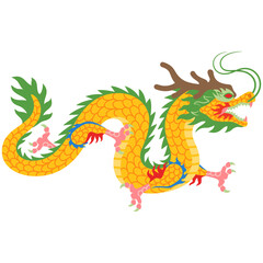 Flying or soaring like a dragon. The colorful dragon dance heralds the spring celebration or the Chinese New Year.