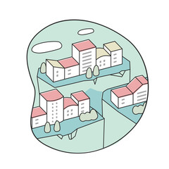 切り抜かれた風景。絶壁の上にある街