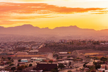 Obraz premium High angle view of the beautiful El Paso city
